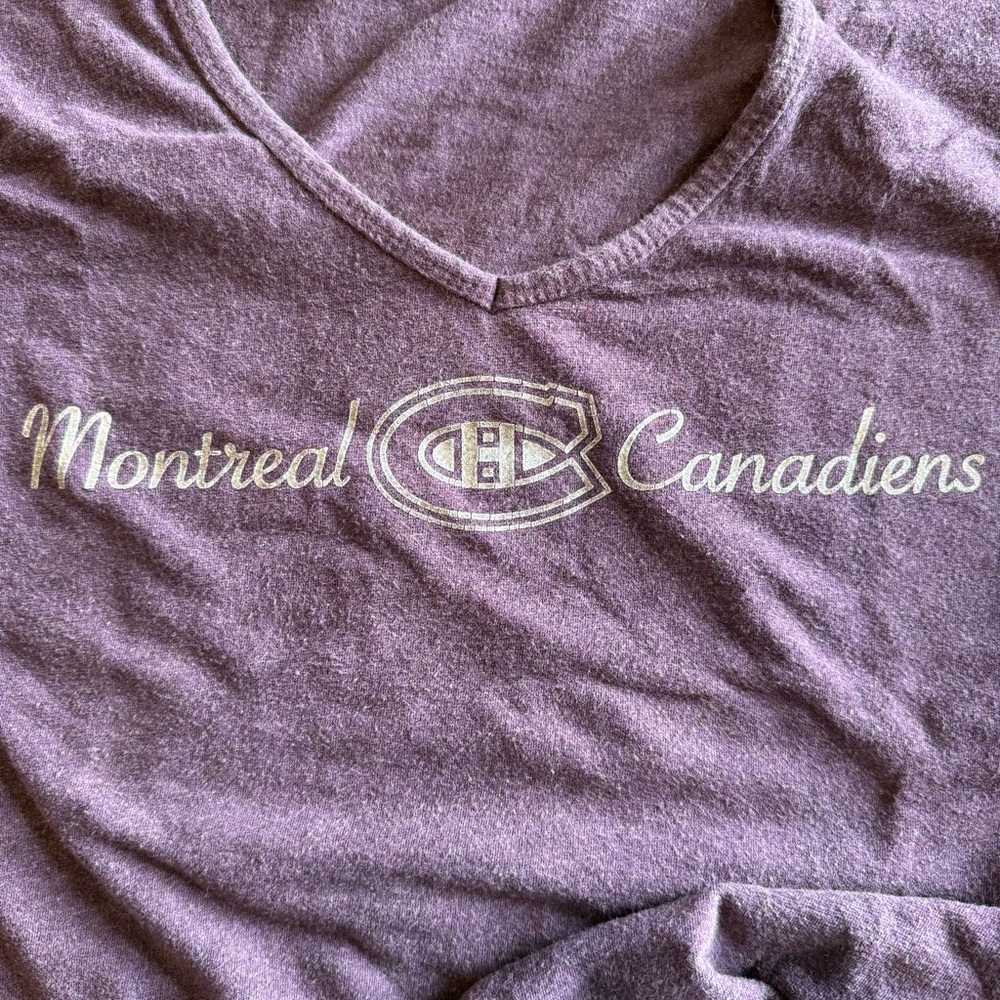 NHL Montreal Canadiens Heathered Purple Tee